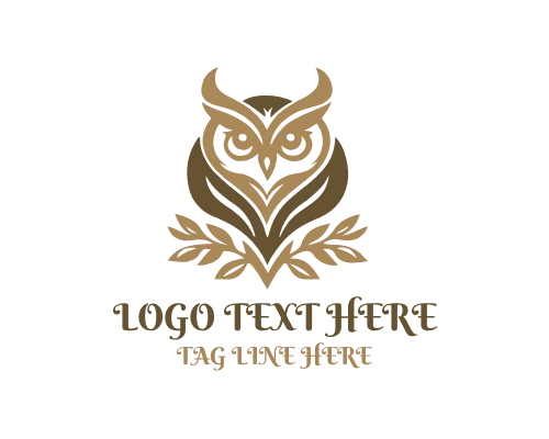 Wise Owl Reading Ancient Tome Knowledge Logo