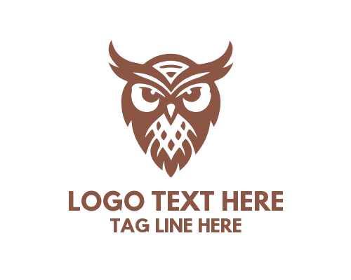 Wise Owl Studying Ancient Map Logo