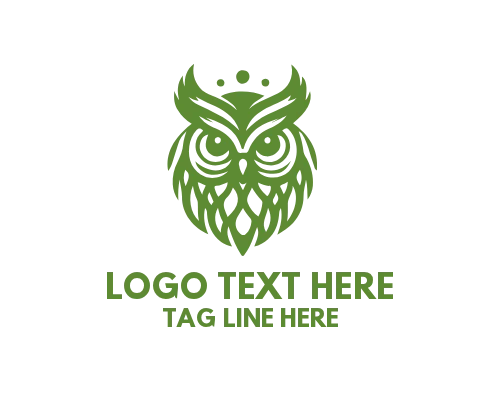Wise Owl Studying on Laptop Logo