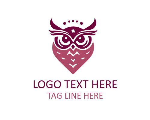 Wise Owl Studying Scroll in Moonlight Logo