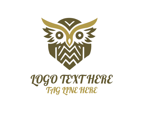 Wise Owl with Glowing Knowledge Orb Logo