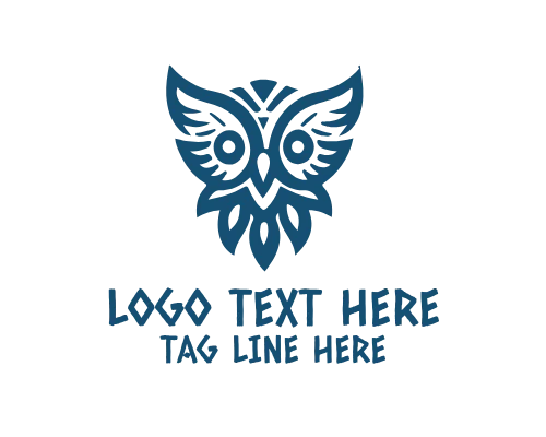 Wise Owl with Glowing Lightbulb Logo