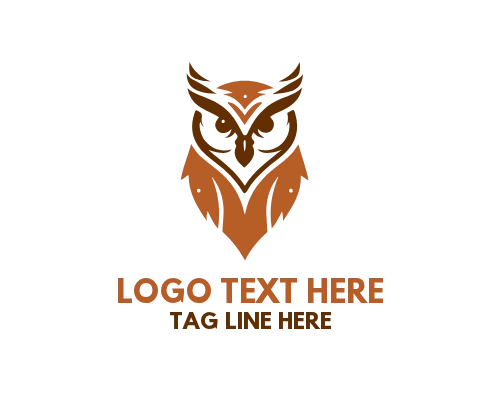 Wise Owl with Moon and Crystal Logo