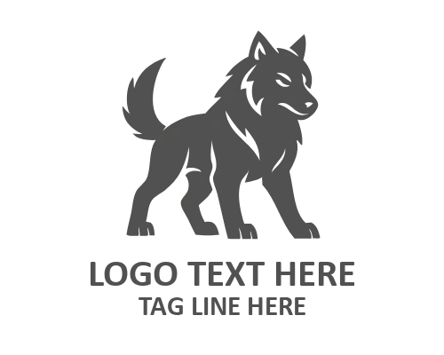 Wolf Crown Mascot Logo