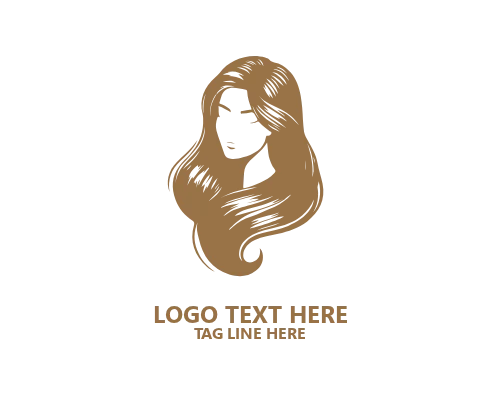 Women Hair Silhouette Logo
