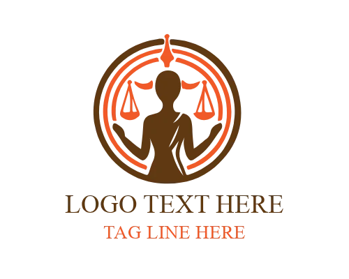 Women Justice Crest Logo for Professional Legal Branding