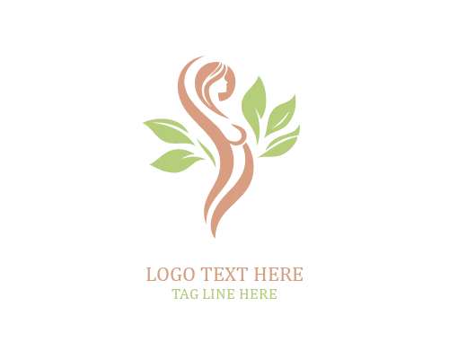 Women Tree Beauty Mark Logo