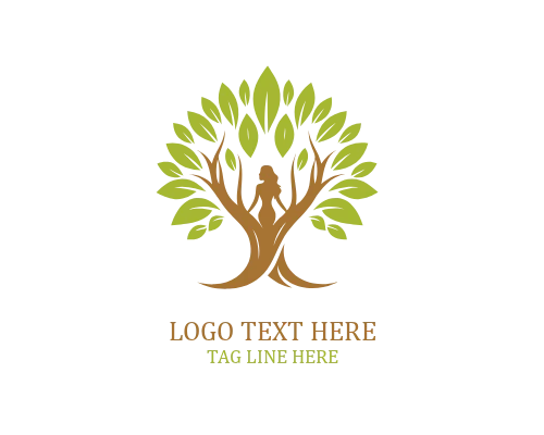 Women Tree Beauty Symbol Logo
