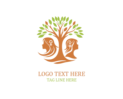Women Tree Natural Beauty Logo