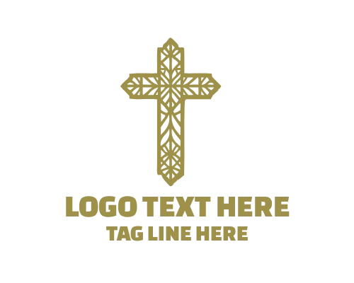 Wooden Faith Cross Logo