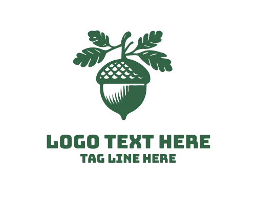 Woodland Acorn Badge Logo for Nature Brand