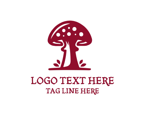 Woodland Mushroom Logo for Forest and Nature Branding