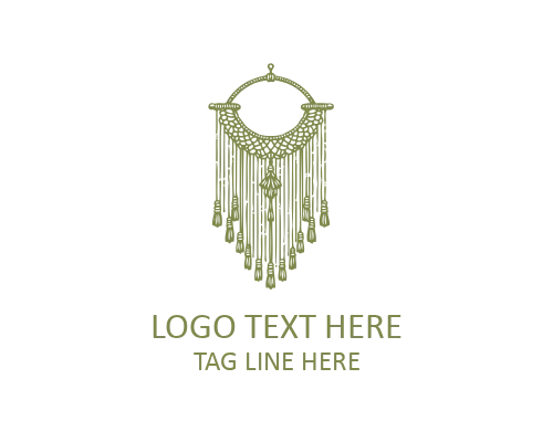 Woven Arch Badge Macramé Logo