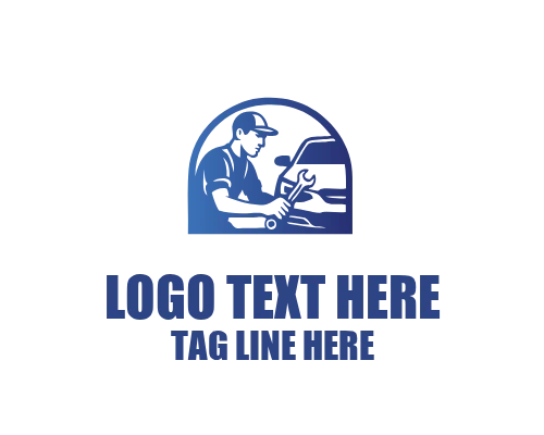 Wrench & Gear Mechanic Repair Logo