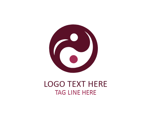 YinYang Balance Circle Logo