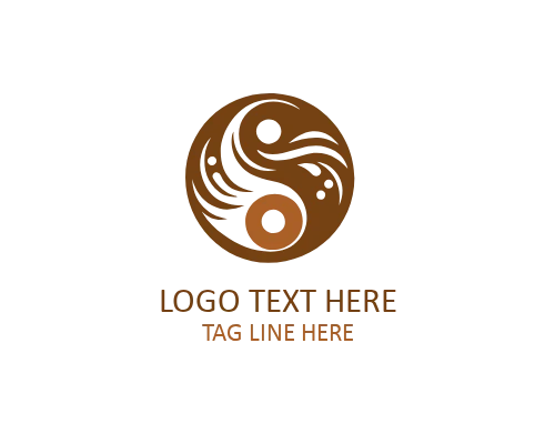 YinYang Circle Vector Logo
