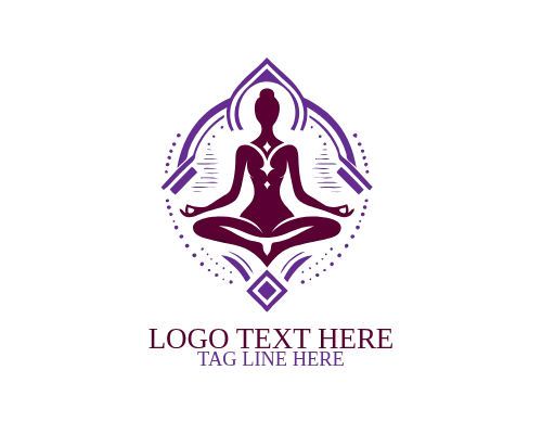 Yoga Harmony Emblem Logo