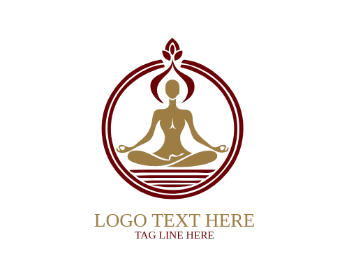 Yoga Lotus Modern Logo