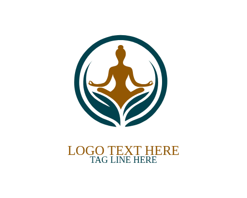 Yoga Mandala Emblem Logo