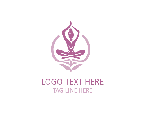 Yoga Meditation Pose Logo