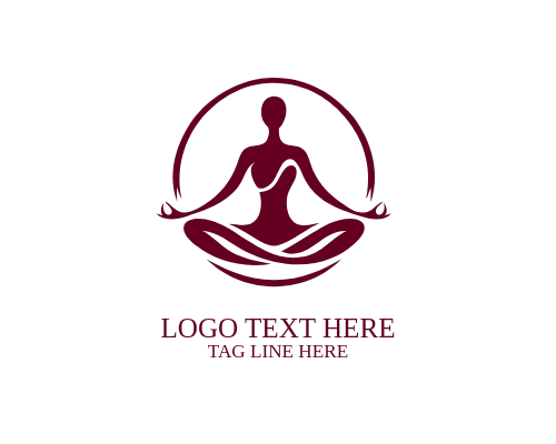  Yoga Silhouette Pose Logo