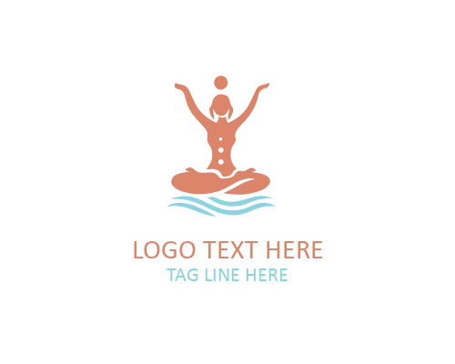 Yoga Studio Emblem Logo