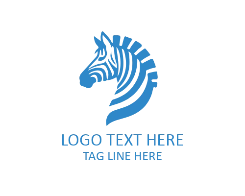  Zebra at Waterhole Logo for Nature and Wildlife Brands