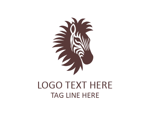 Zebra Grazing Logo for Natural and Wildlife Brands
