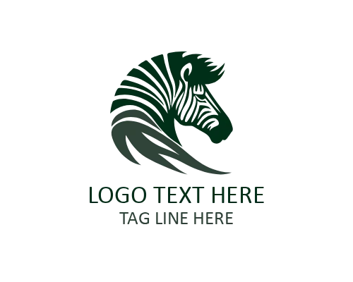 Zebra Running Fast Logo for Speed and Adventure Brands