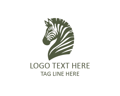 Zebra Running Logo for Dynamic Wildlife and Adventure Brands