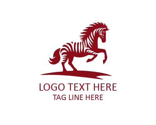 Zebra Silhouette Logo for Clean and Elegant Branding
