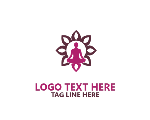  Zen Circle Floral Wellness Brand Mark