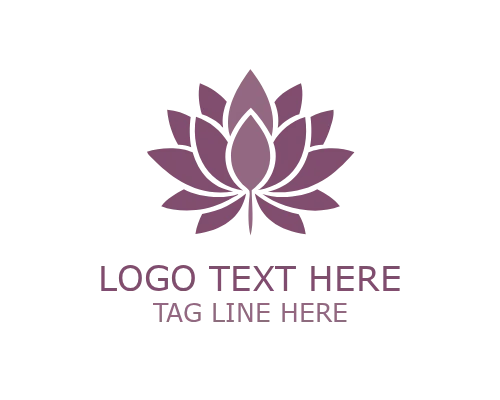 Zen Circle Lotus Floral Logo for Meditation and Wellness Branding