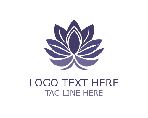 Zen Lotus Floral Logo for Meditation and Wellness Branding