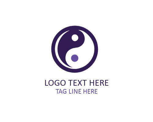 Zen YinYang Symbol Logo